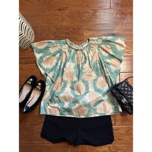 Ulla Johnson Womens shirt Cotton Floral Tank Top Naya tie dye Designer Size 10